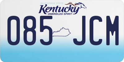 KY license plate 085JCM