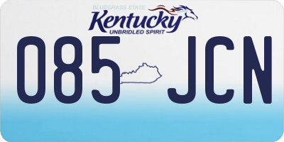 KY license plate 085JCN