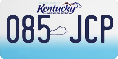 KY license plate 085JCP