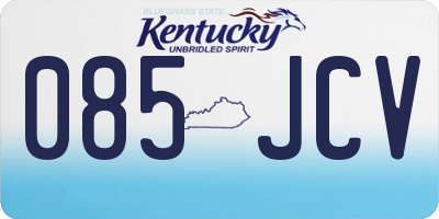 KY license plate 085JCV