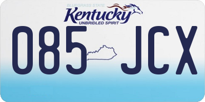 KY license plate 085JCX