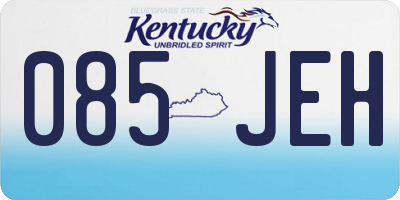 KY license plate 085JEH