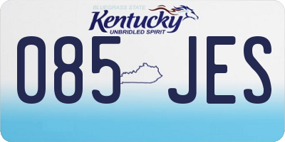KY license plate 085JES