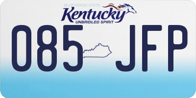 KY license plate 085JFP