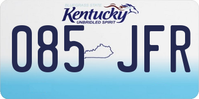 KY license plate 085JFR