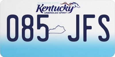 KY license plate 085JFS