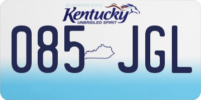 KY license plate 085JGL