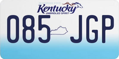 KY license plate 085JGP