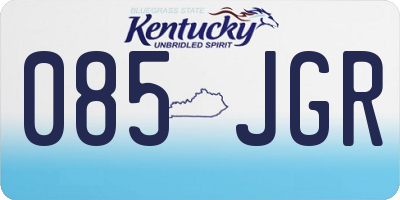 KY license plate 085JGR