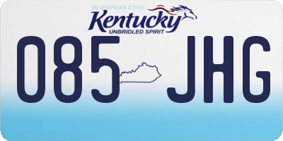 KY license plate 085JHG