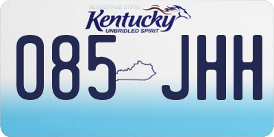 KY license plate 085JHH