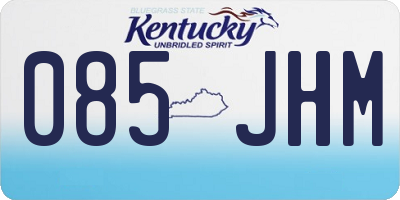 KY license plate 085JHM