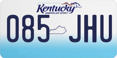KY license plate 085JHU