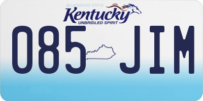 KY license plate 085JIM