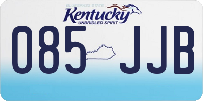 KY license plate 085JJB