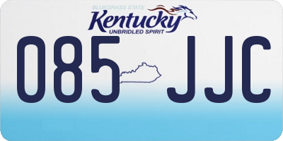 KY license plate 085JJC
