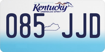 KY license plate 085JJD