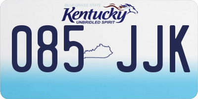 KY license plate 085JJK
