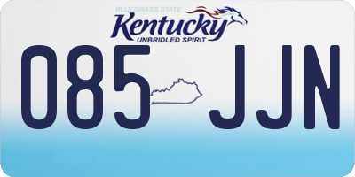 KY license plate 085JJN
