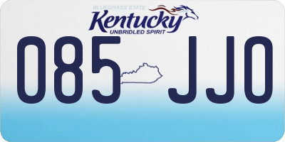 KY license plate 085JJO