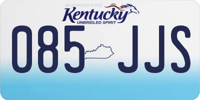 KY license plate 085JJS