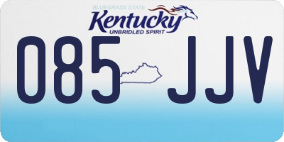 KY license plate 085JJV