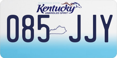 KY license plate 085JJY