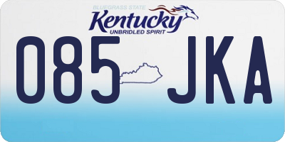 KY license plate 085JKA