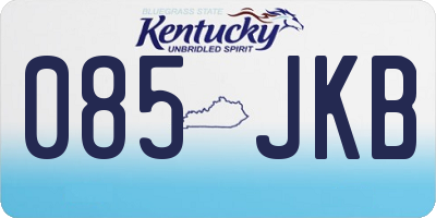 KY license plate 085JKB