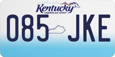 KY license plate 085JKE