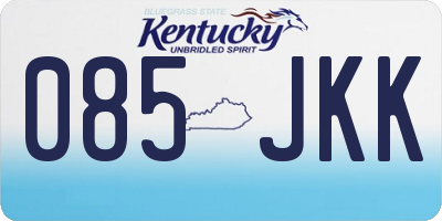 KY license plate 085JKK