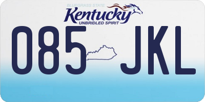 KY license plate 085JKL