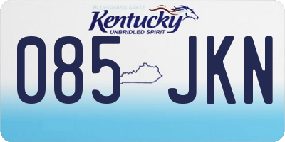 KY license plate 085JKN