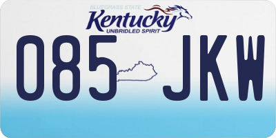 KY license plate 085JKW