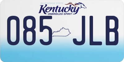 KY license plate 085JLB
