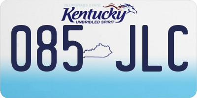 KY license plate 085JLC