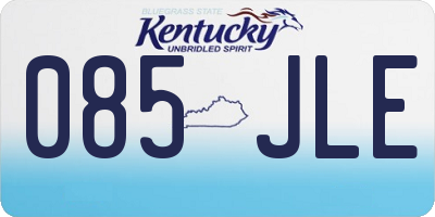 KY license plate 085JLE