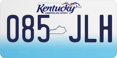 KY license plate 085JLH
