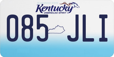 KY license plate 085JLI