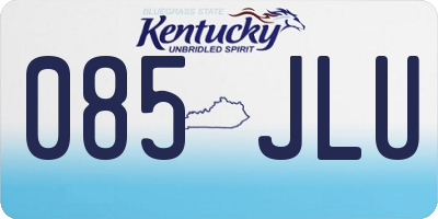 KY license plate 085JLU
