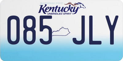 KY license plate 085JLY