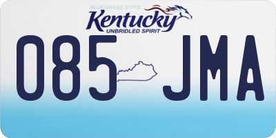 KY license plate 085JMA