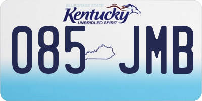 KY license plate 085JMB