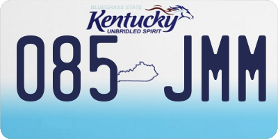 KY license plate 085JMM