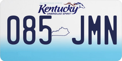 KY license plate 085JMN