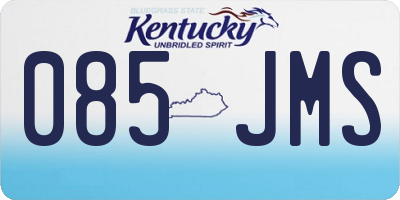 KY license plate 085JMS
