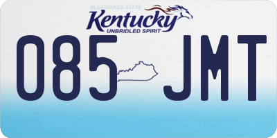 KY license plate 085JMT
