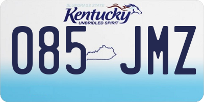 KY license plate 085JMZ