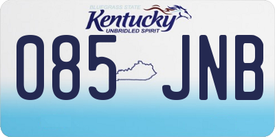 KY license plate 085JNB
