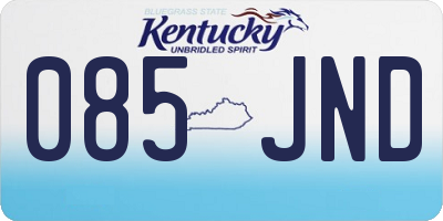 KY license plate 085JND